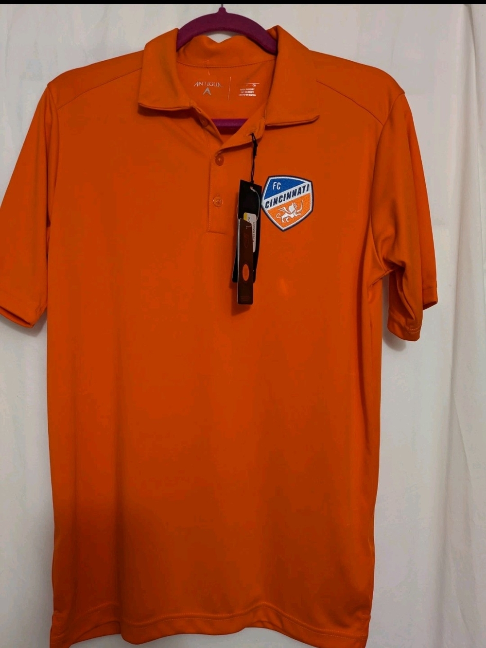 Antigua Orange FC Cincinnati Men's Polo